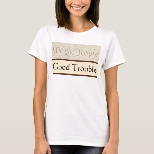 Good Trouble Democracy Is An Act John Lewis T-shirt (Voorkant)