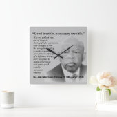 Good Trouble, John Lewis, gray Vierkante Klok (Huis)