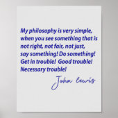 Good Trouble John Lewis Quotes Poster (Voorkant)