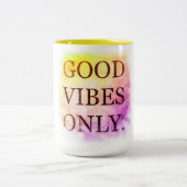 Good Vibes 15 oz Two-Tone Mok (Center)