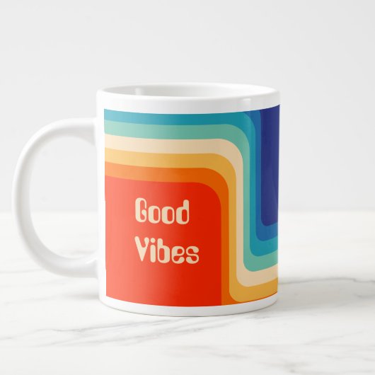 Good Vibes 70s Ombre Grote Koffiekop (Links)