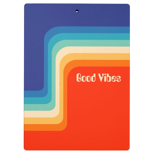  Good Vibes 70s Ombre Klembord (Achterkant)