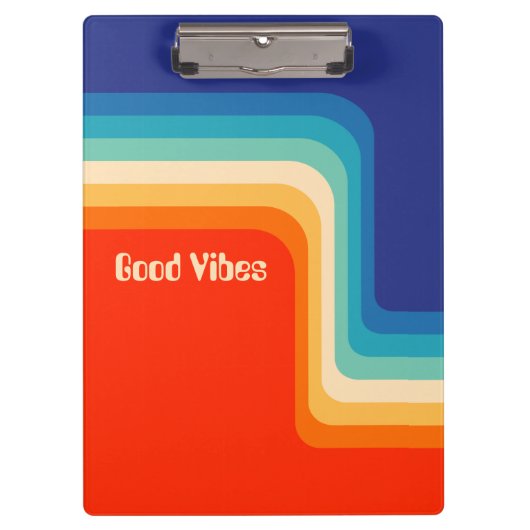 Good Vibes 70s Ombre Klembord (Voorkant)