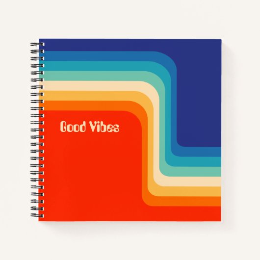  Good Vibes 70s Ombre Notitieboek (Voorkant)
