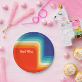 Good Vibes 70s Ombre Papieren Bordje (Feest)