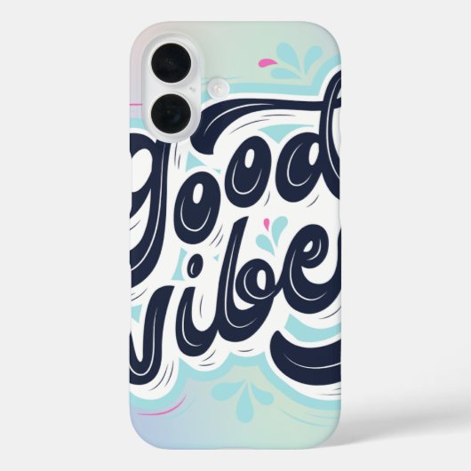 Good Vibes Aesthetic Handwritten Typography Phone Case-Mate iPhone Case (Achterkant)