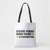 Good Vibes Afstuderen Message Canvas tas (Voorkant)