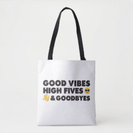 Good Vibes Afstuderen Message Canvas tas