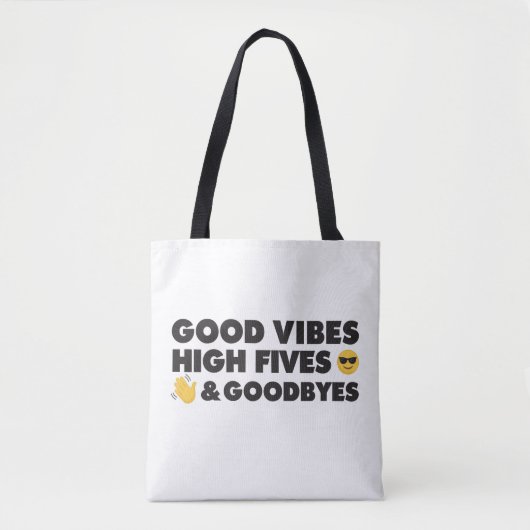 Good Vibes Afstuderen Message Canvas tas (Voorkant)
