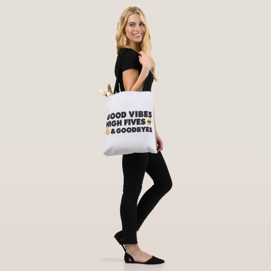 Good Vibes Afstuderen Message Canvas tas (Op model)