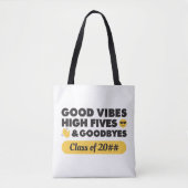Good Vibes Afstuderen Message Canvas tas (Voorkant)