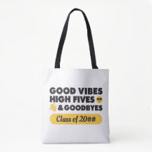 Good Vibes Afstuderen Message Canvas tas