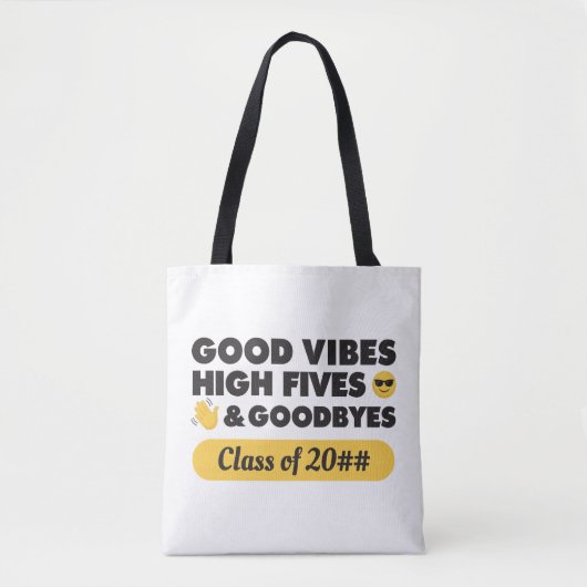 Good Vibes Afstuderen Message Canvas tas (Voorkant)