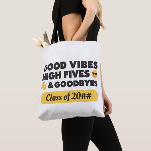 Good Vibes Afstuderen Message Canvas tas (Dichtbij)