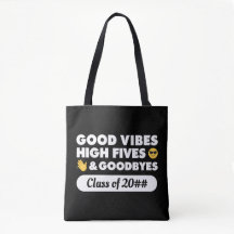 Good Vibes Afstuderen Message Canvas tas