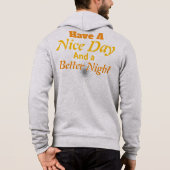 Good Vibes All Day: Luxury Gold Text Balance Zip-U Hoodie (Achterkant)