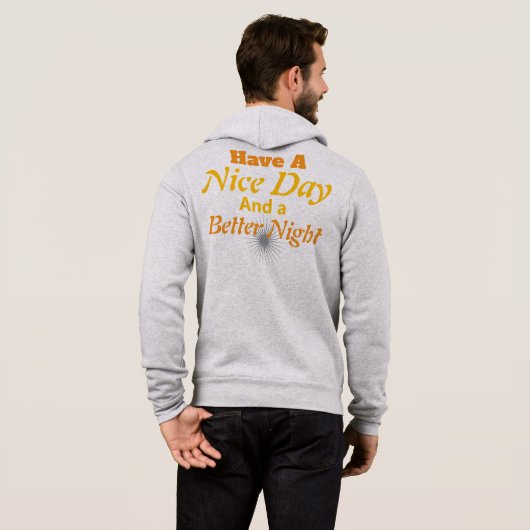 Good Vibes All Day: Luxury Gold Text Balance Zip-U Hoodie (Achterkant volledig)