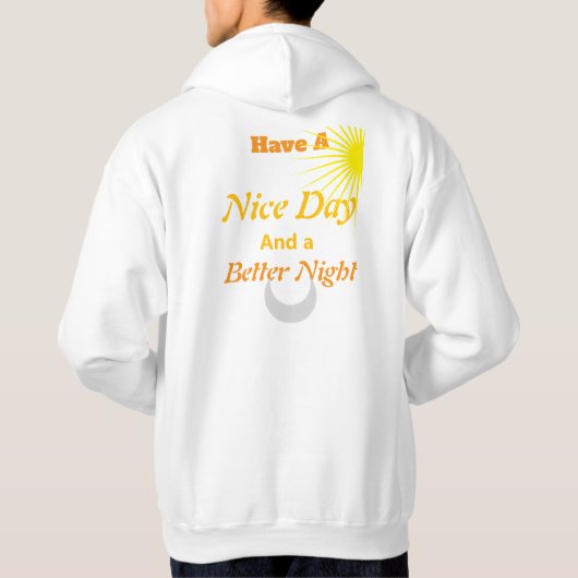 Good Vibes All Day: Night - Luxury Gold Text   Hoodie (Achterkant)