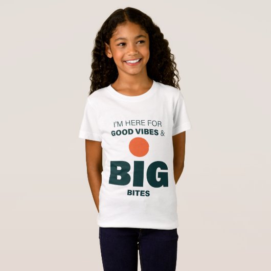 Good Vibes and Big Bites Kids Tshirt (Voorkant volledig)