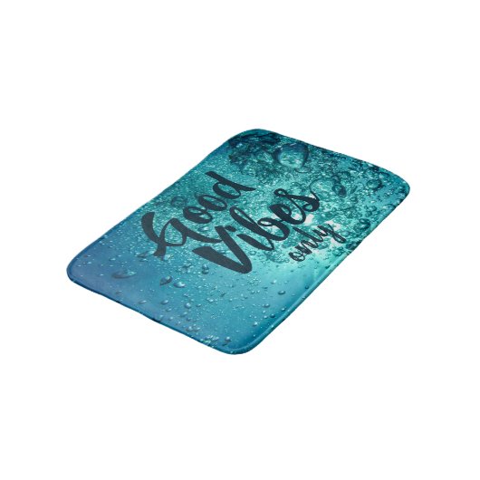 Good Vibes and Cool Blue Water Badmat (Gekanteld)