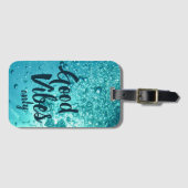 Good Vibes and Cool Blue Water Bagagelabel (Voorkant (horizontaal))