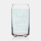 Good Vibes and Cool Blue Water Blikvorm Glas (Achterkant)