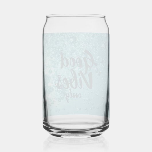 Good Vibes and Cool Blue Water Blikvorm Glas (Achterkant)