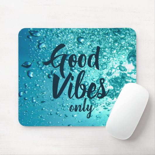 Good Vibes and Cool Blue Water Muismat (Met muis)