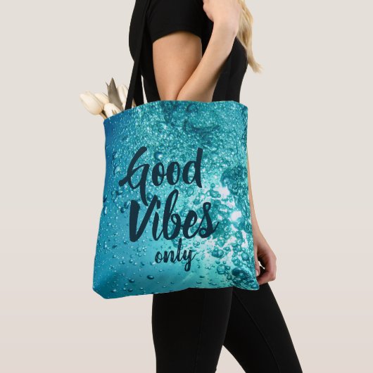 Good Vibes and Cool Blue Water Tote Bag (Dichtbij)