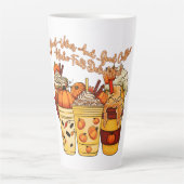 Good Vibes and Good Coffee Make Herfst Delightful Latte Mok (Voorkant)