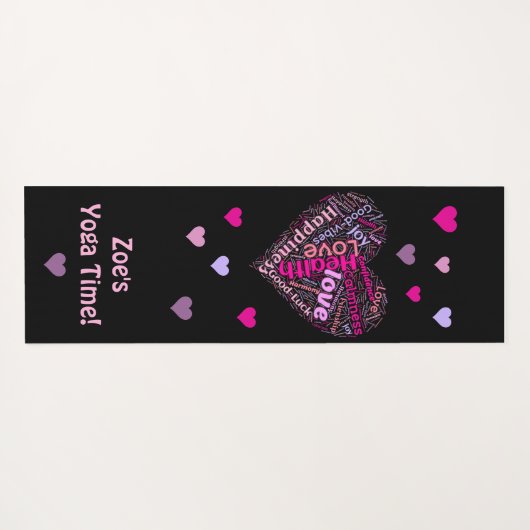 Good Vibes and Love Persoonlijke Yoga Mat (Achterkant (horizontaal))