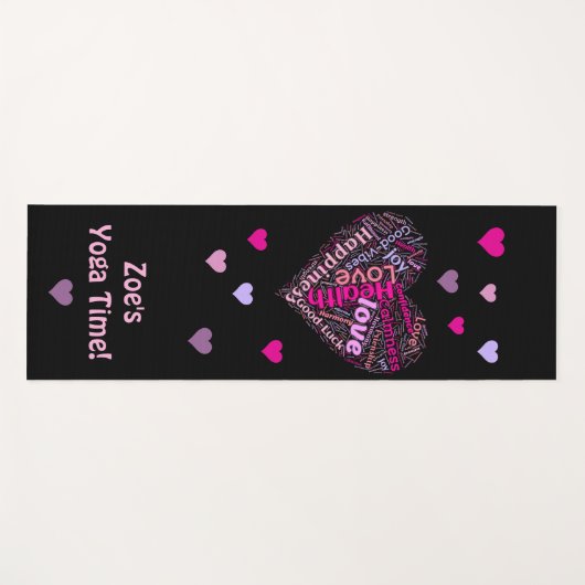 Good Vibes and Love Persoonlijke Yoga Mat (Voorkant (horizontaal))