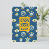 Good Vibes Breng Good Luck kwaadaardige kaart (Staand voorkant)