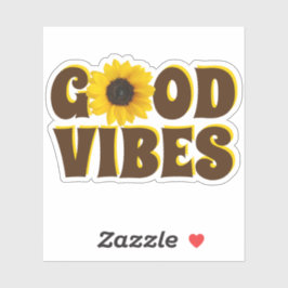 Good Vibes | Bright Sunflower Contour Sticker