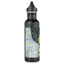 Good Vibes Buddha Art Stainless Water Bottle Waterfles