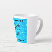 Good Vibes Clear Blue Pool Water Foto Latte Mok (Rechterhoek)