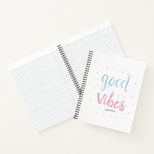 "Good Vibes" College in gereguleerde laptop Notitieboek (Binnen)
