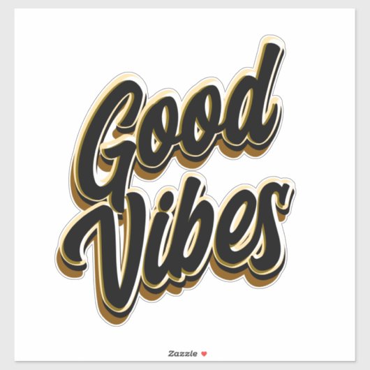 Good Vibes Custom-Cut Vinyl Sticker (Vel)