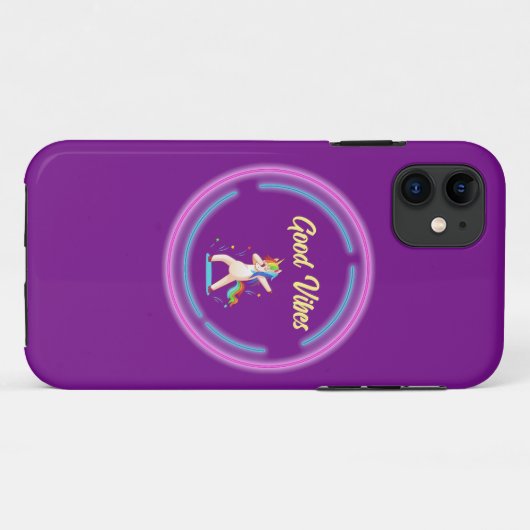 Good Vibes Eenhoorn Case-Mate iPhone Case (Achterkant (horizontaal))