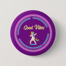 Good Vibes Eenhoorn Ronde Button 5,7 Cm