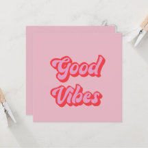 Good Vibes Flat Wenskaart