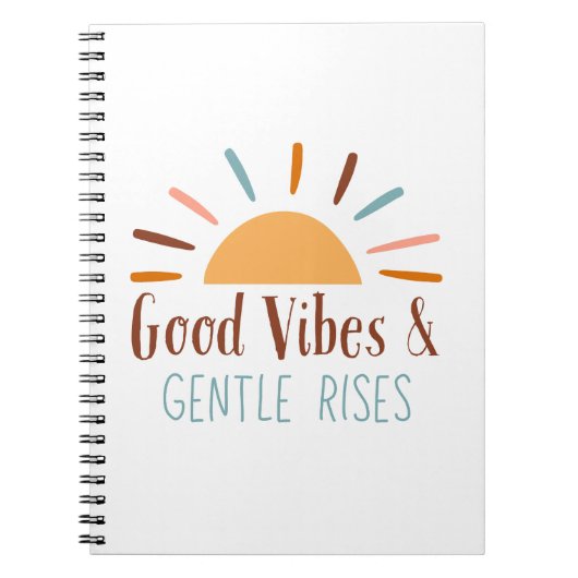 Good Vibes & Gentle Rises Boho Notitieboek/tijdsch Notitieboek (Voorkant)