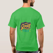 Good Vibes Graphic T-Shirt - Retro Style Groen T-s (Achterkant)
