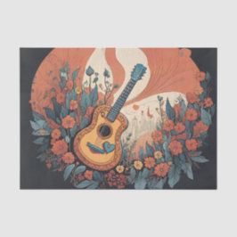 Good Vibes Guitar Decoupage Tissue Paper Tissuepapier