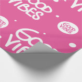Good Vibes Handwriting (Kies uw eigen kleur) Cadeaupapier (Hoek)