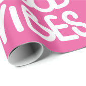 Good Vibes Handwriting (Kies uw eigen kleur) Cadeaupapier (Rol Hoek)