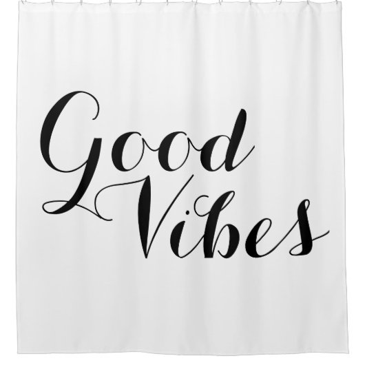 Good Vibes Happy Uplifting Inspirerend New age Douchegordijn (Voorkant)