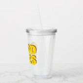 Good Vibes | Heldergeel zonnebloem Acryl Drinkbeker (Links)