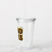 Good Vibes | Heldergeel zonnebloem Acryl Drinkbeker (Links)