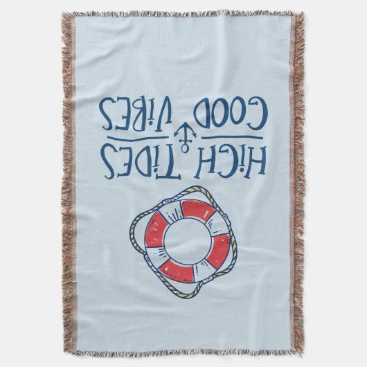 Good Vibes High Tides Deken (Voorkant Verticaal)